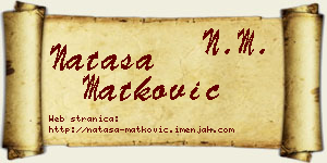 Nataša Matković vizit kartica